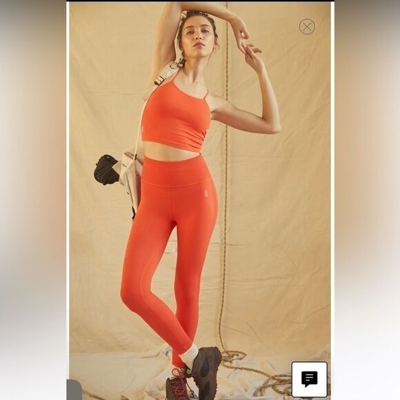 Free People Movement Free Throw High Waist Leggings, Ripe Persimmon: Size XS NWT - Picture 3 of 7